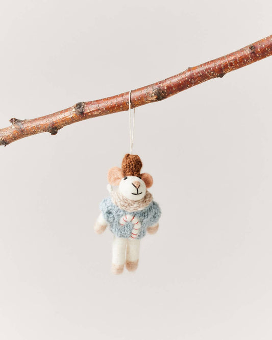 Felted Mouse Ornament: Holly