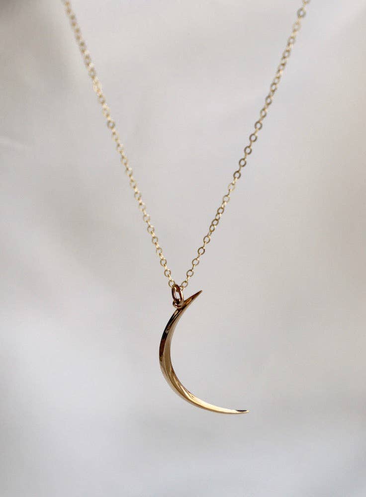 CRESCENT NECKLACE: Gold