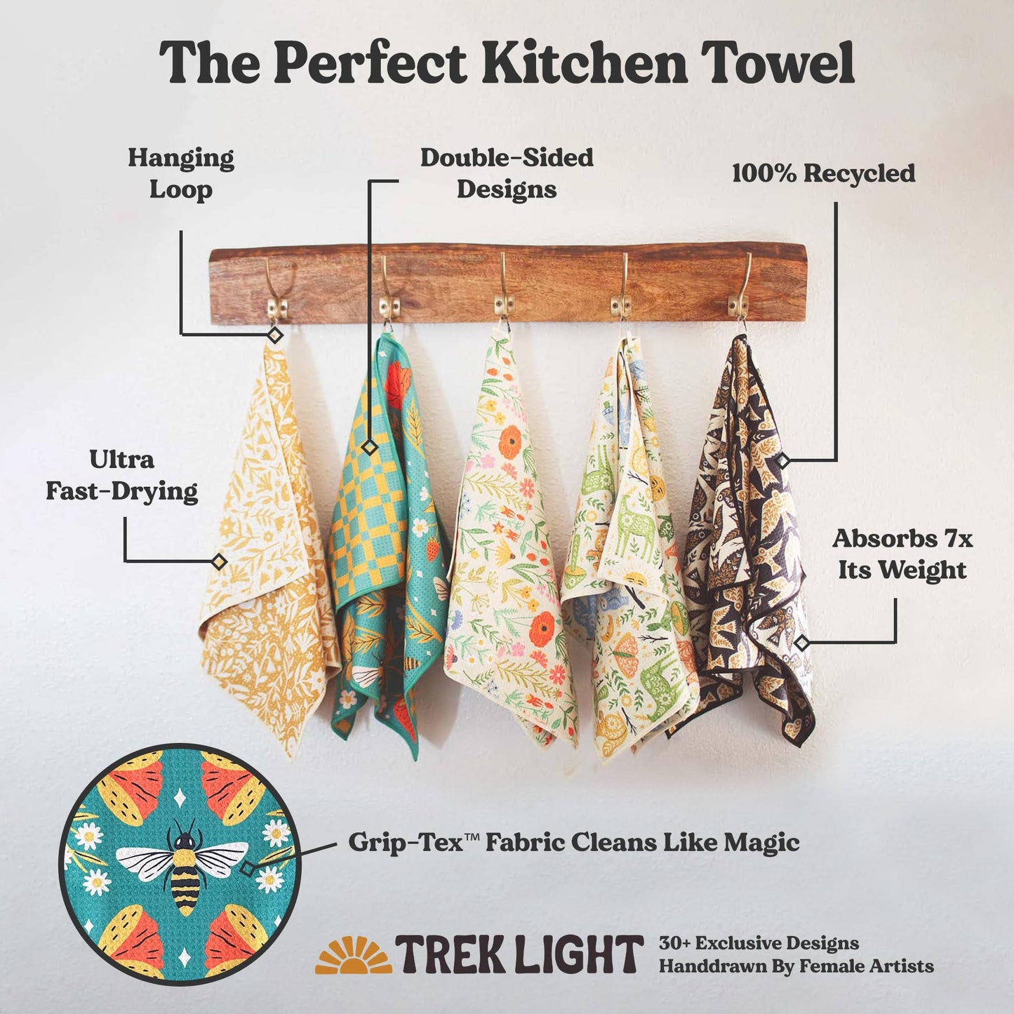 Kitchen Tea Towel Quick Dry | Mermaids