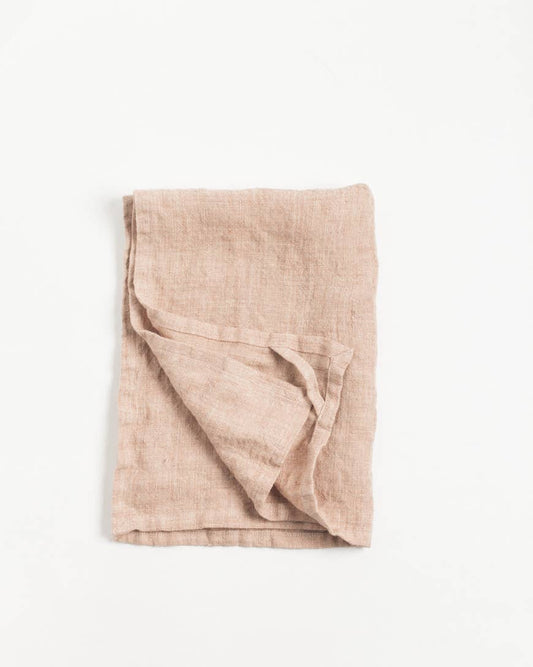 Stone Washed Linen Tea Towel | 18" x 26": Blush