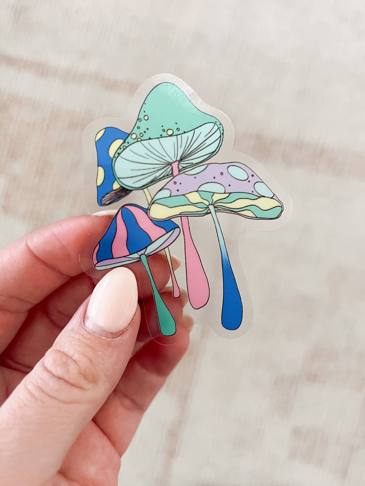 Mushroom Vinyl Sticker (Multi-Colored)