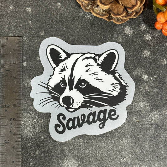 Vinyl Sticker, Raccoon — Weatherproof Die-Cut Decal