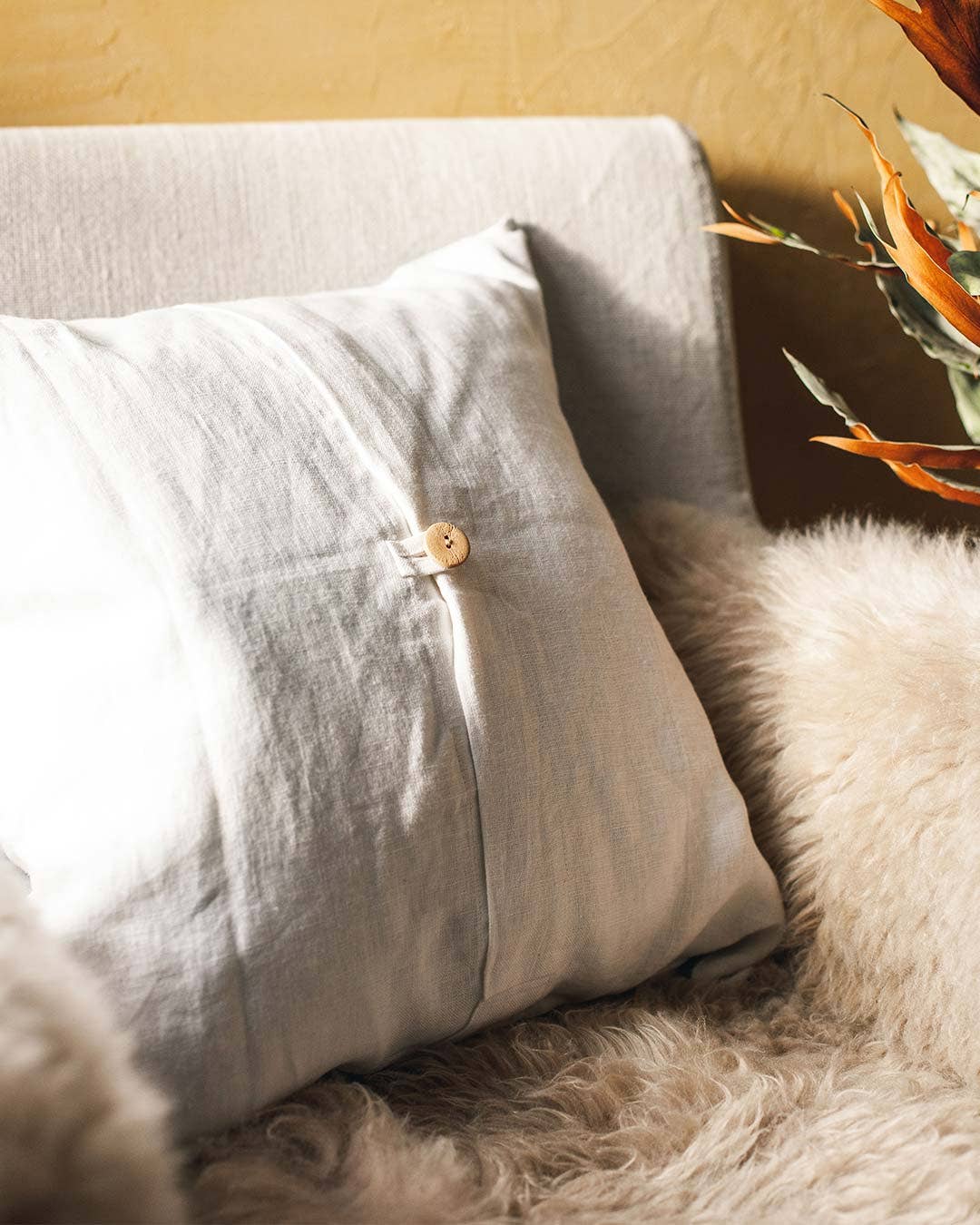 Washed Linen Pillow: Terracotta / 26"