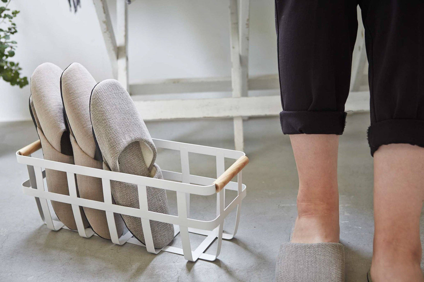 Tosca Storage Basket - Steel + Wood