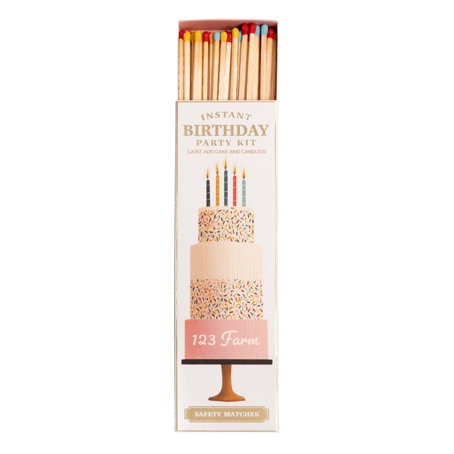 Birthday Party Matches – Assorted 40, Extra-Long (8")