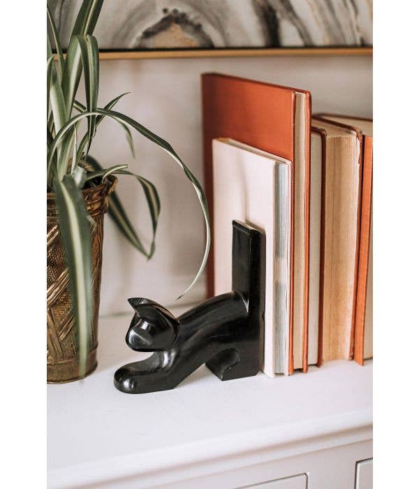Playful Cat Bookends Set of 2