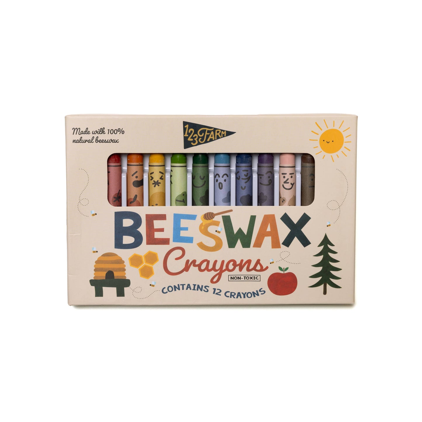 12 Beeswax Crayons – Non-Toxic, Kid-Friendly Design