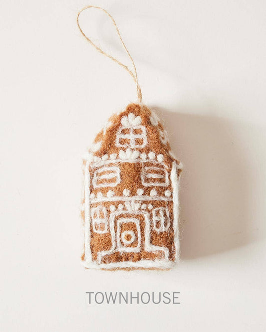 Felted Dutch House Ornament: Townhouse