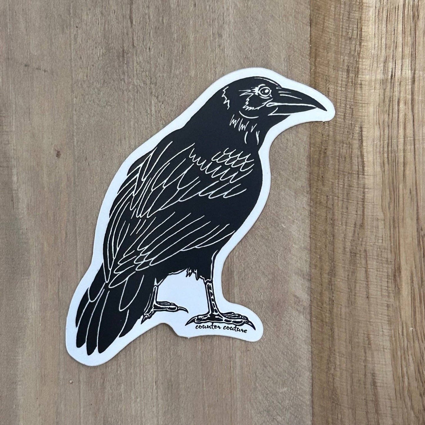 Vinyl Sticker, Raven — Weatherproof Halloween Decal