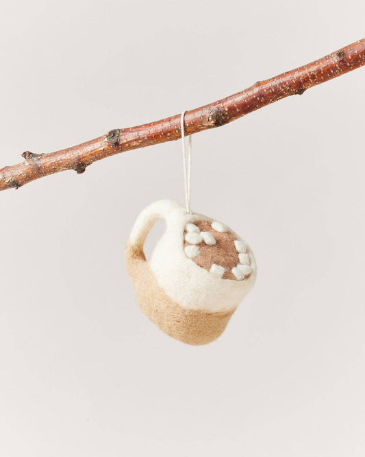 Felted Silo Mug with Hot Cocoa Ornament