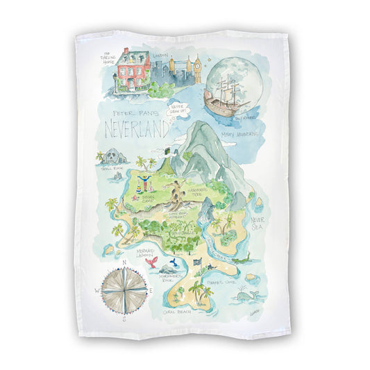 Peter Pan's Neverland Tea Towel
