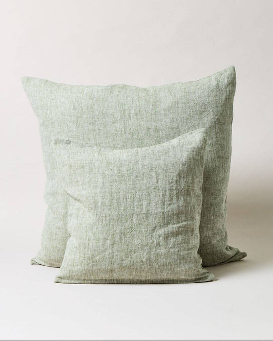 Washed Linen Pillow: Olive / 26"