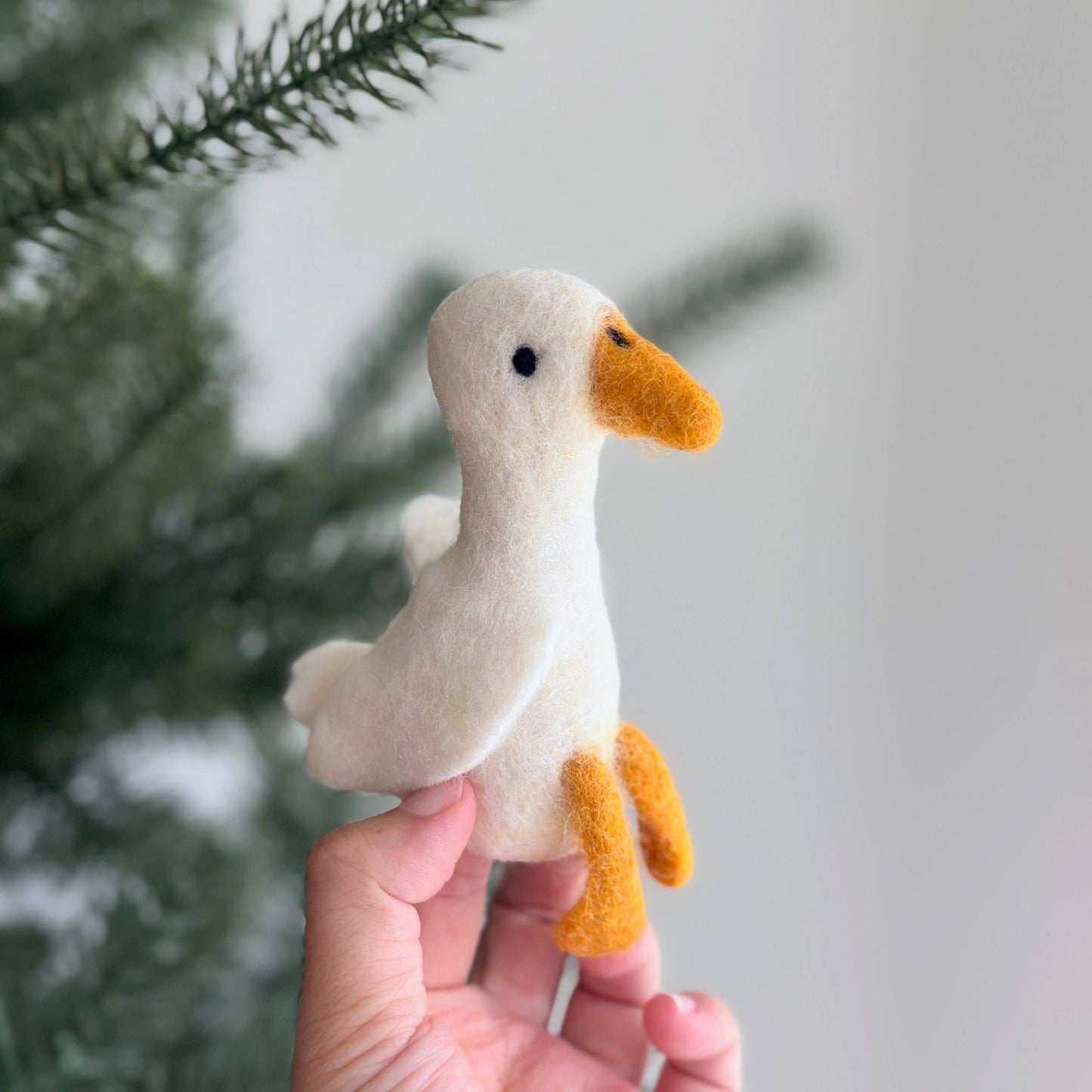 White Duck Finger Puppet