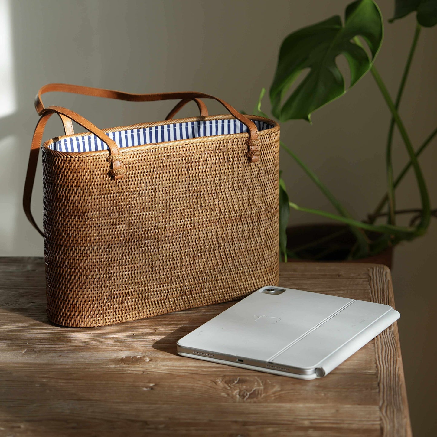 Bali Rattan Tote Bag - Medium