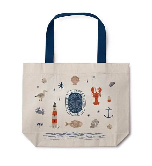 Seaside East West Canvas Tote Bag