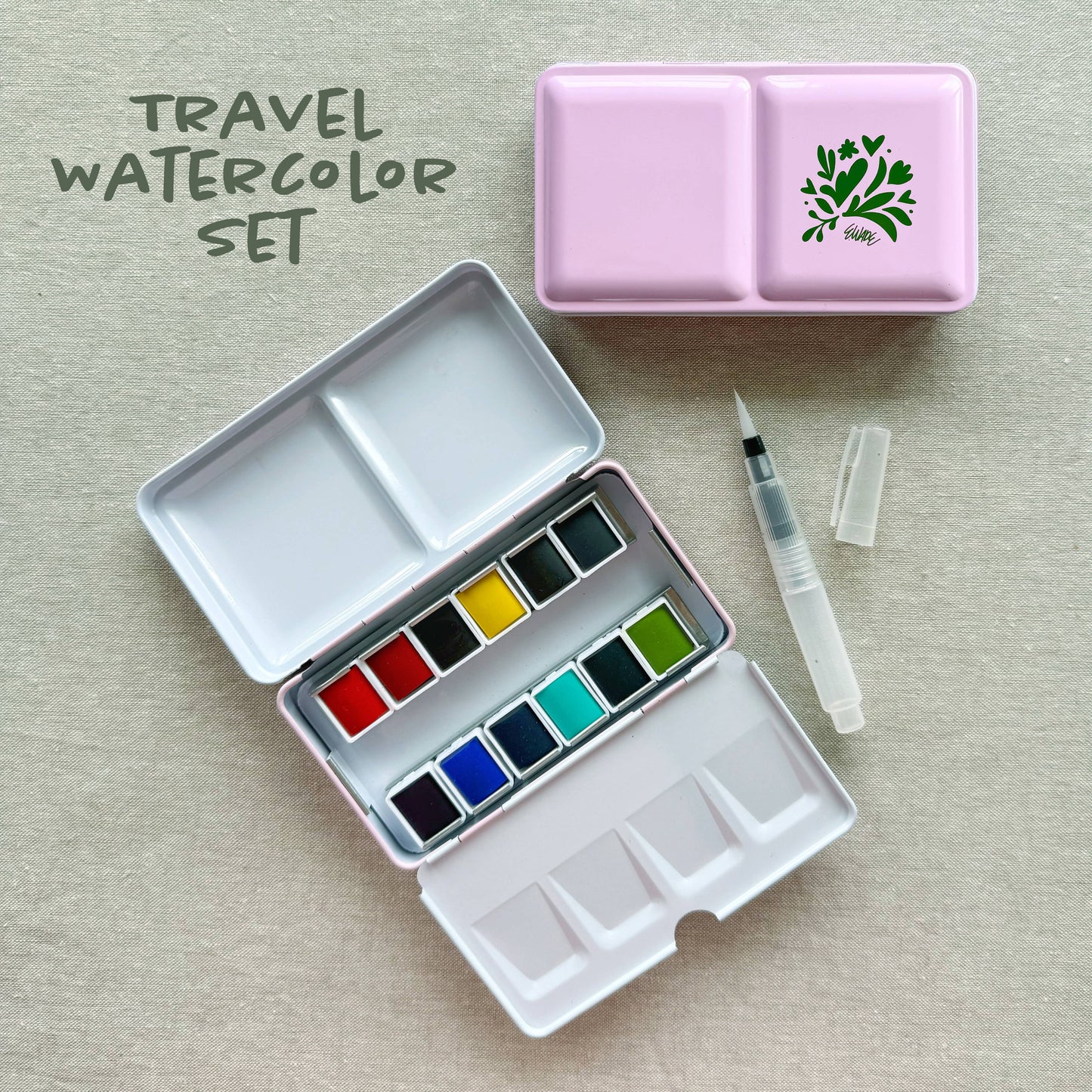 Travel Watercolor Pink Paint Set: Default Title