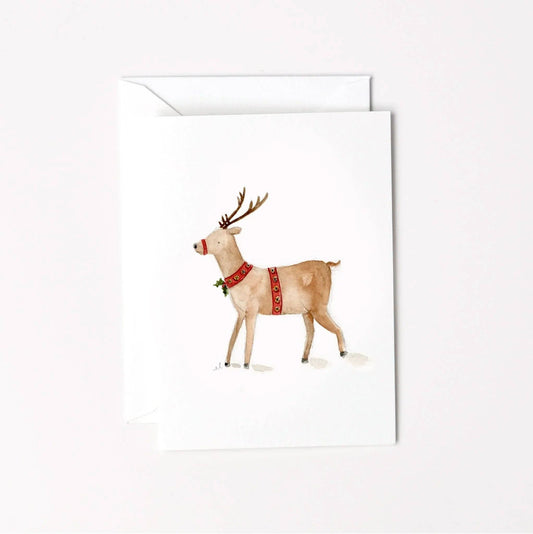 Reindeer Bells Christmas Mini Enclosure Notecard