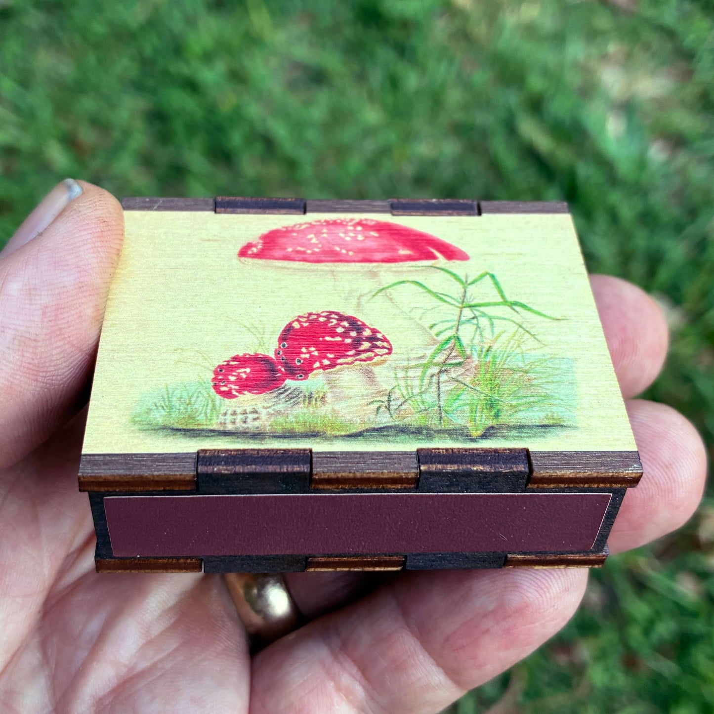 Matches • Mushroom Toadstool Wooden Matchbox
