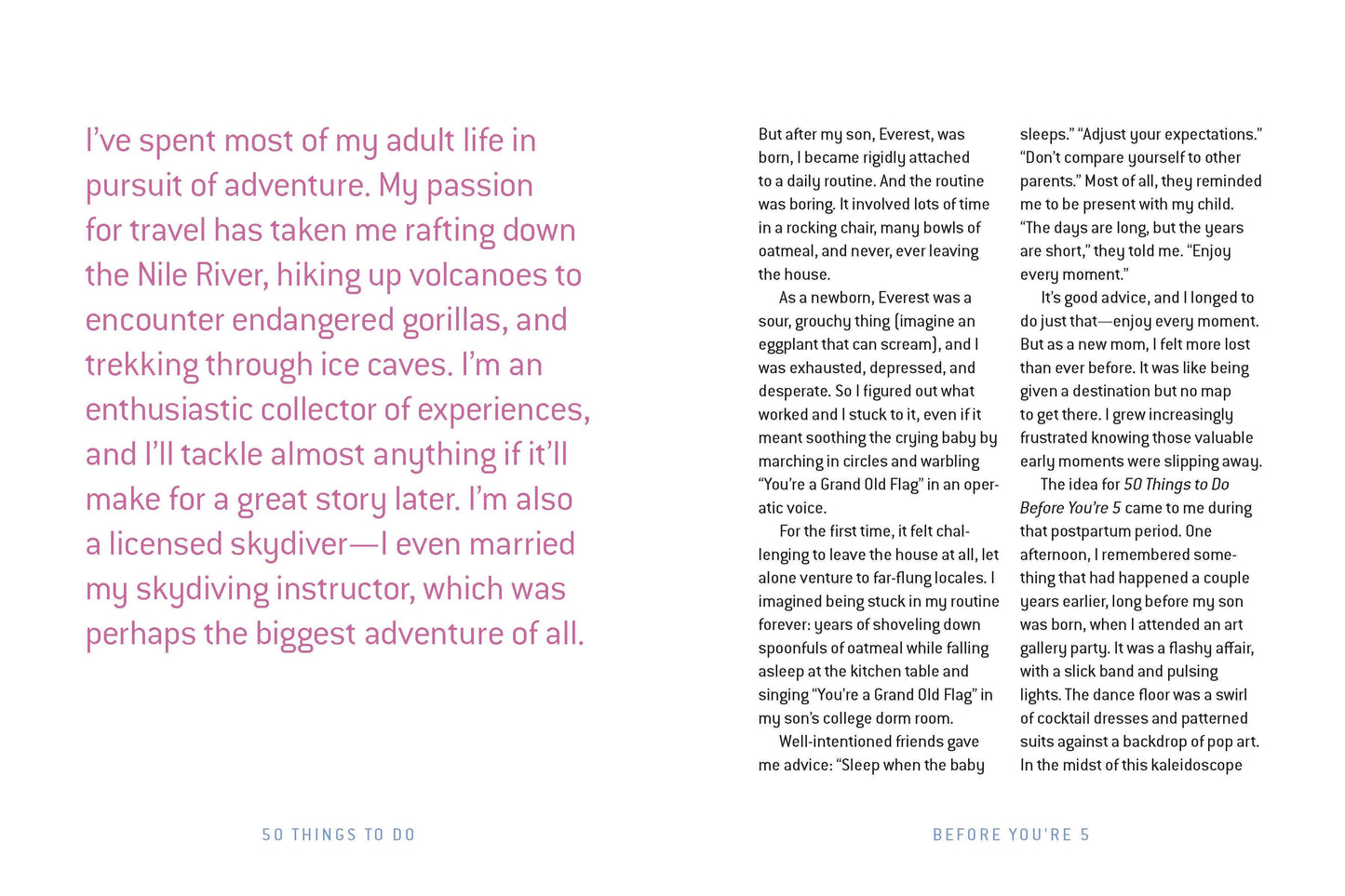 50 Things to Do Before You're 5 Journal