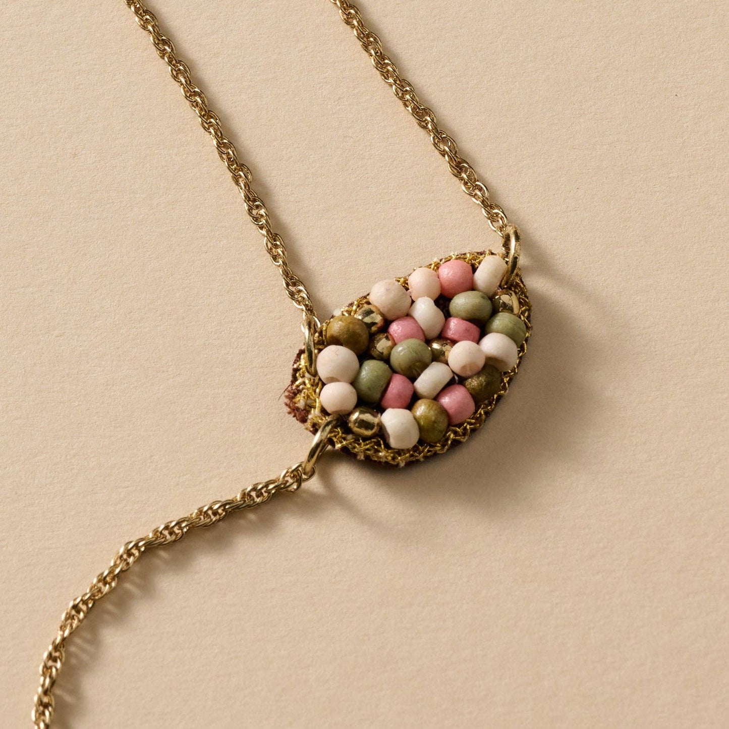 Duniya Embroidered Bead Necklace