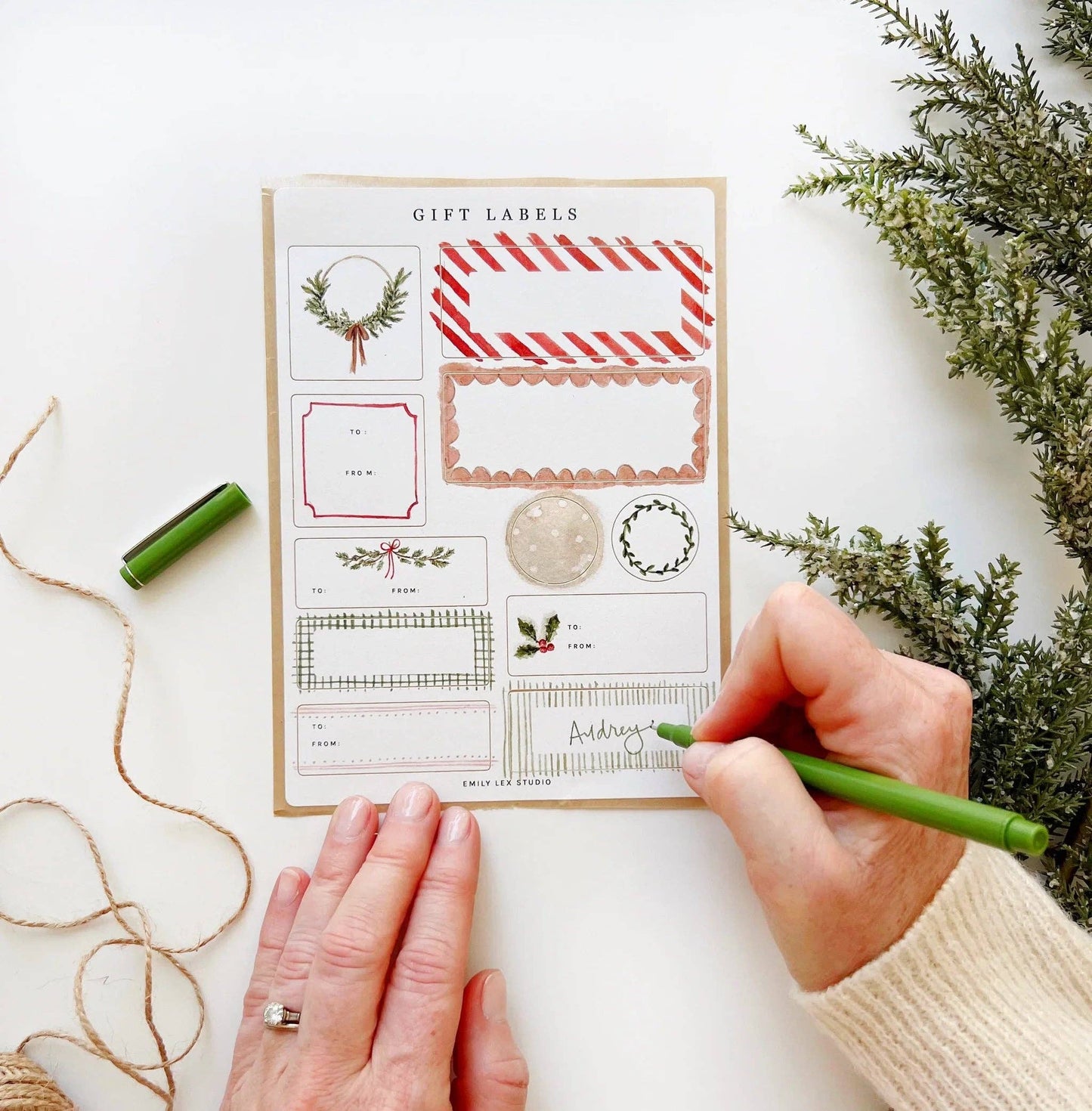 Christmas Gift Tag Labels