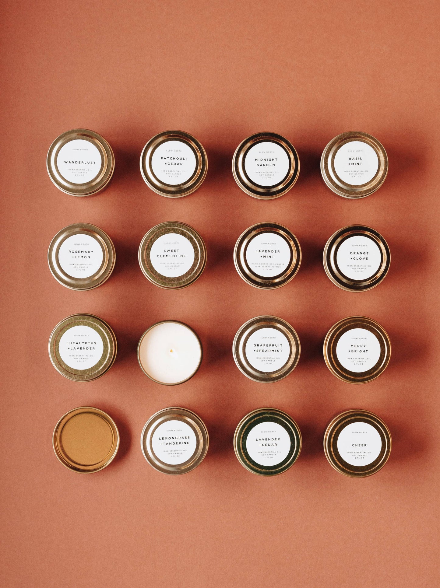 Mini Soy Candles - 2 oz: Orange + Clove
