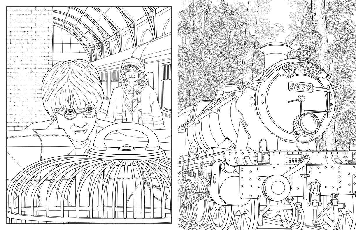 Harry Potter: Travels Through the Wizarding World Coloring