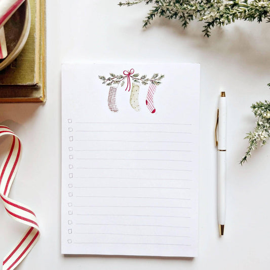 Christmas Checklist Notepad: Stockings
