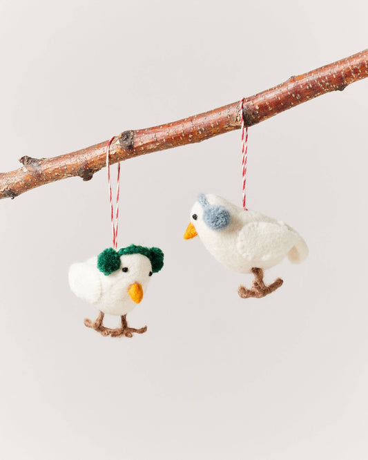 Felted Bird Ornament: Tinsel