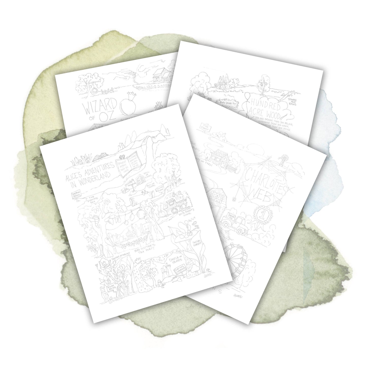 Coloring Pages Set: Classics: Pages Only