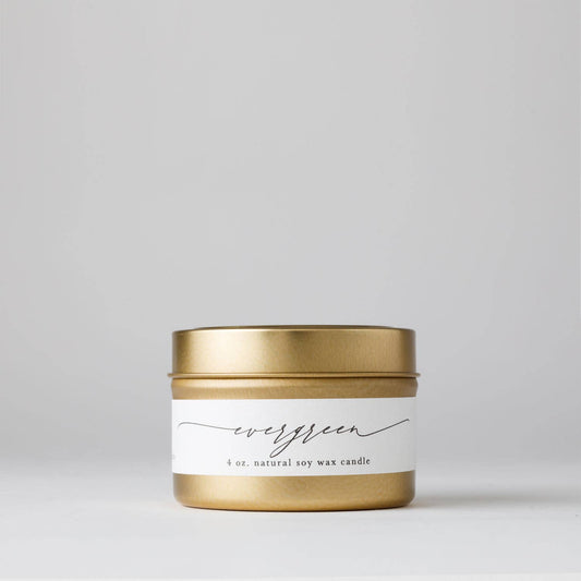 Evergreen Tin Soy Candle - Seasonal WinterChristmas