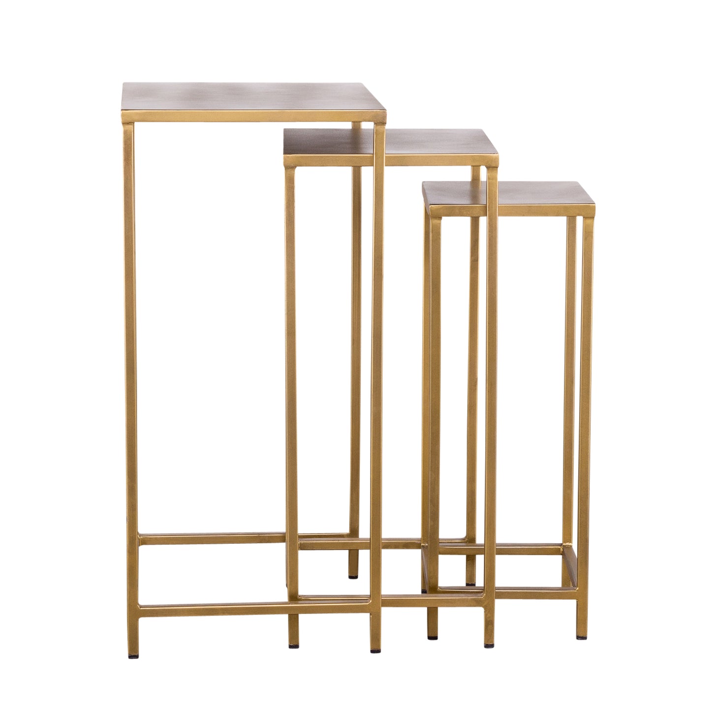 Pollock Tall Nesting Tables - Brass (Set of 3)