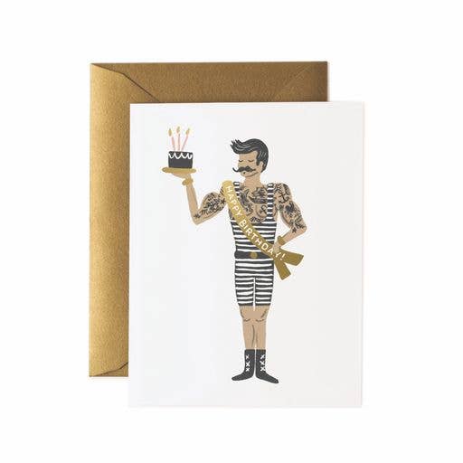 Strongman Birthday Card