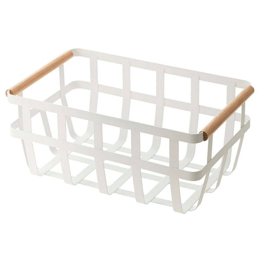 Tosca Dual Handle Storage Basket White (White)