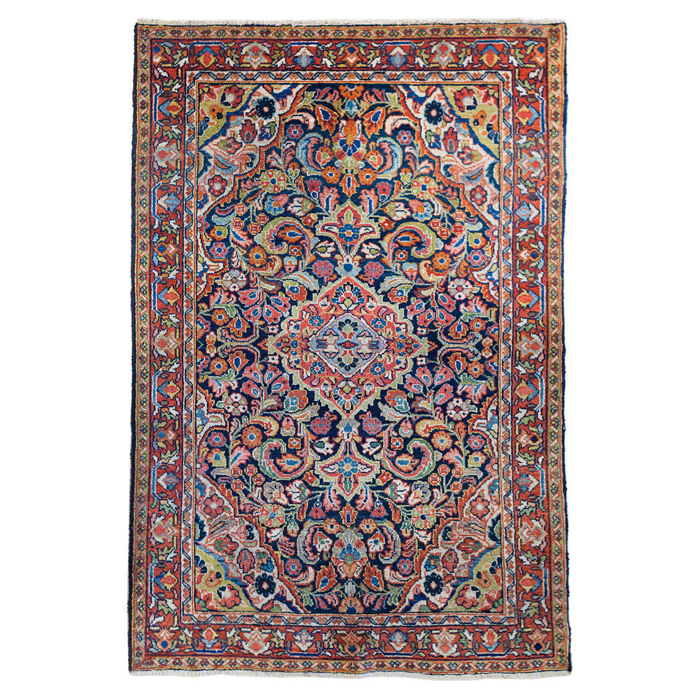 Moshkabad Hand-Knotted Floral Rug (6' 7" x 4' 5")