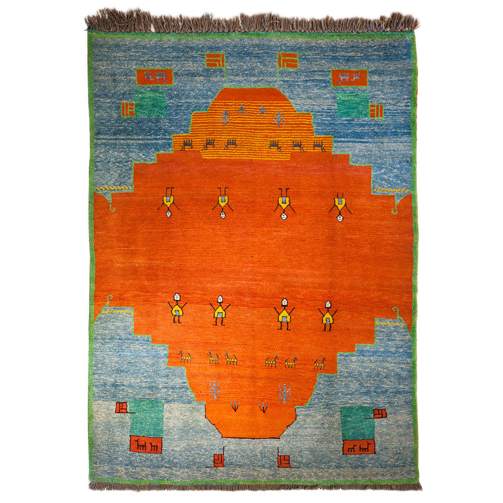 Persian Gabeh Rug (9' 7" x 6' 11")