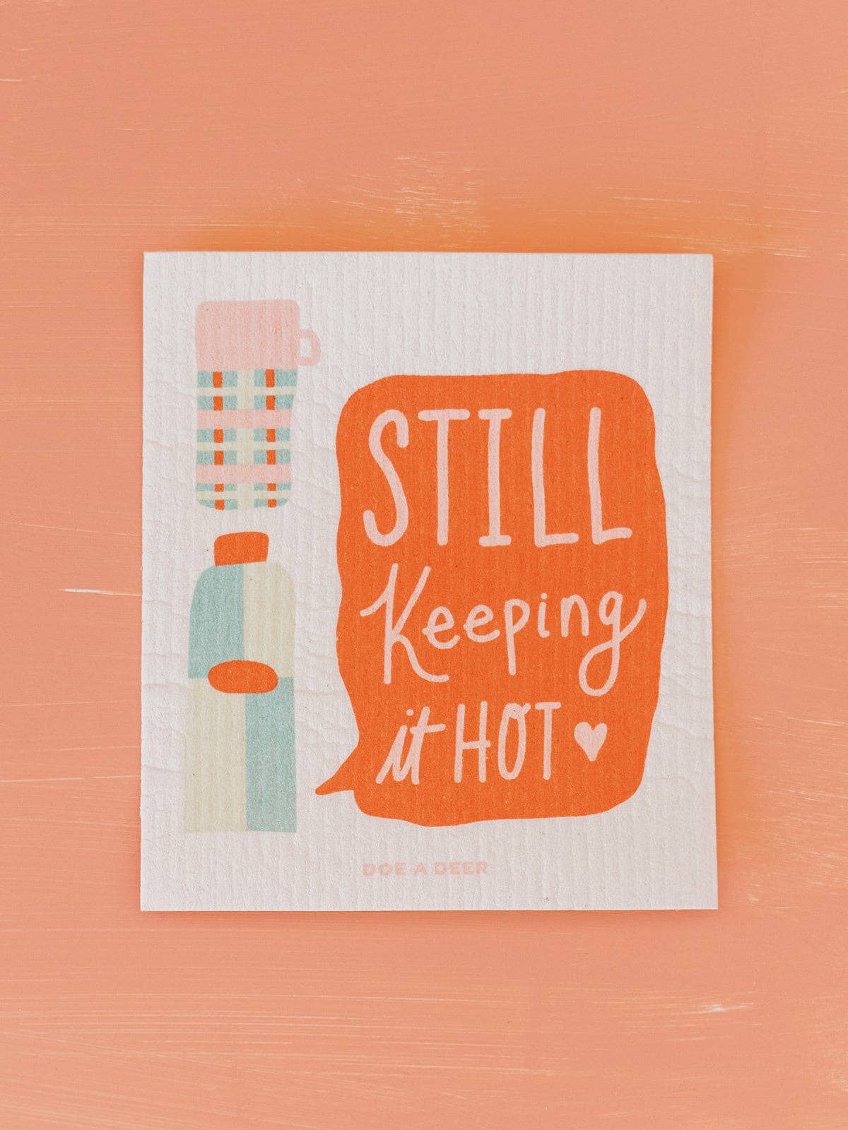 Still Keeping it Hot Thermos Swedish Dishcloth | Winter