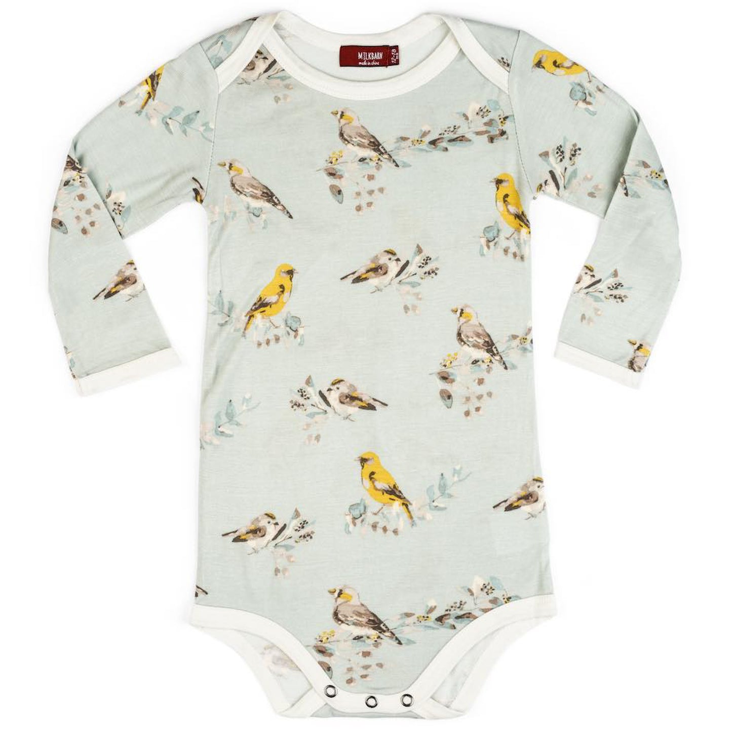 Milkbarn Long Sleeve Blue Bird One Piece