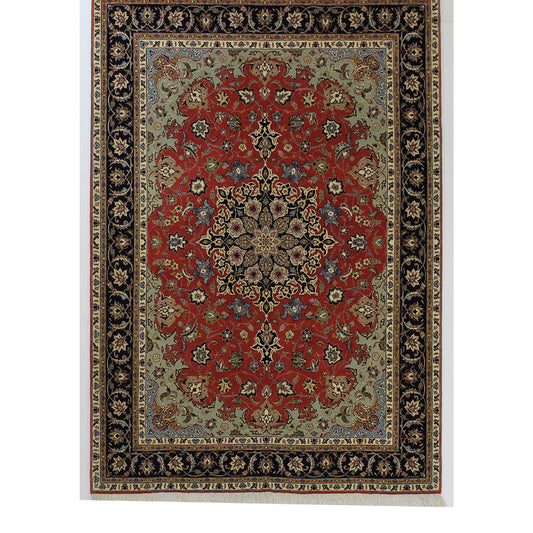 Persian Tabriz Hand-Knotted Medallion Rug