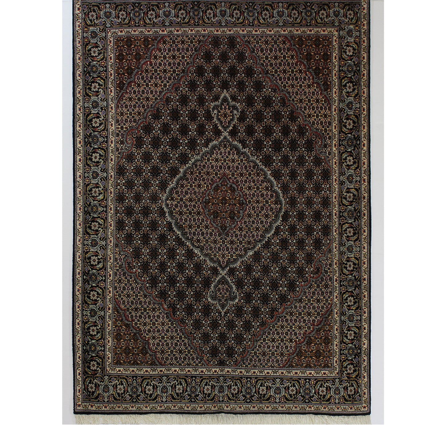 Persian Tabriz Hand-Knotted Mahi Rug