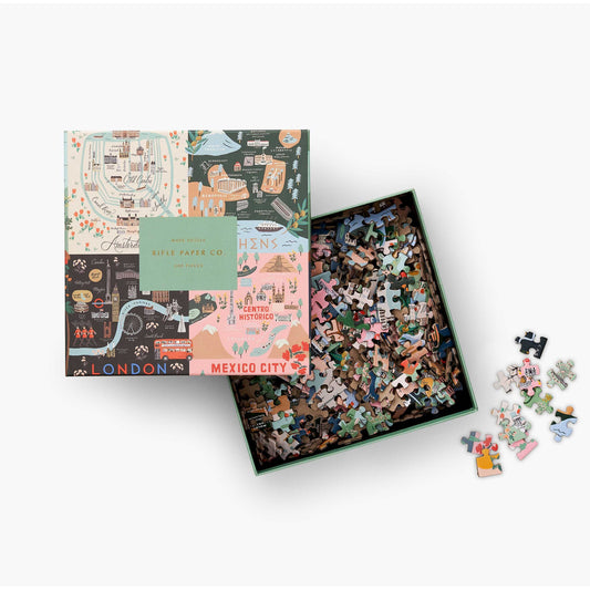 Map Jigsaw Puzzle Rifle Paper Co.