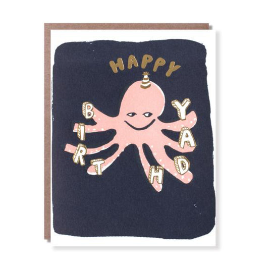 Octopus Birthday card