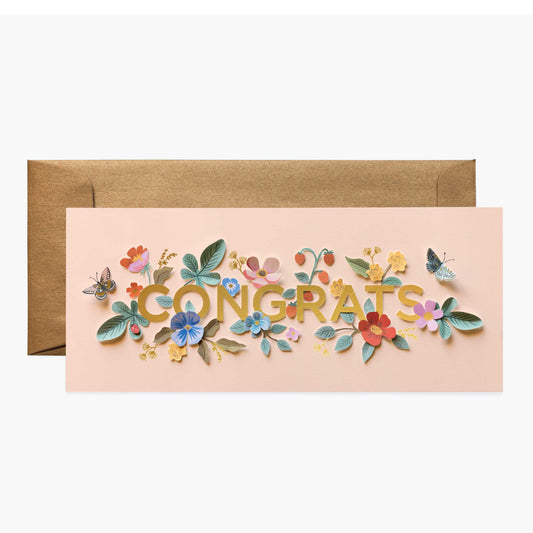Cut Paper Congrats Card