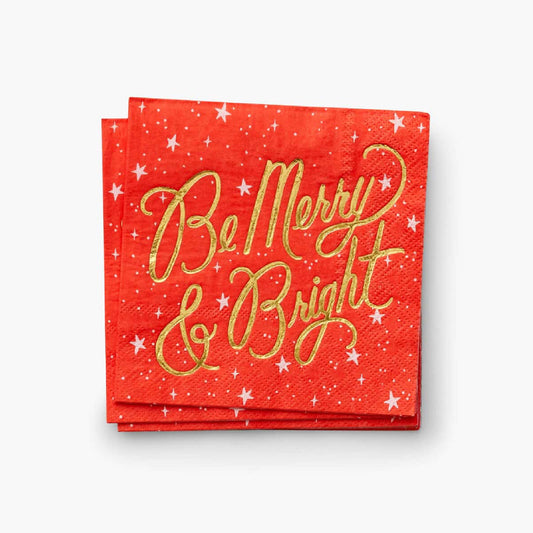 Be Merry and Bright Cocktail Napkins