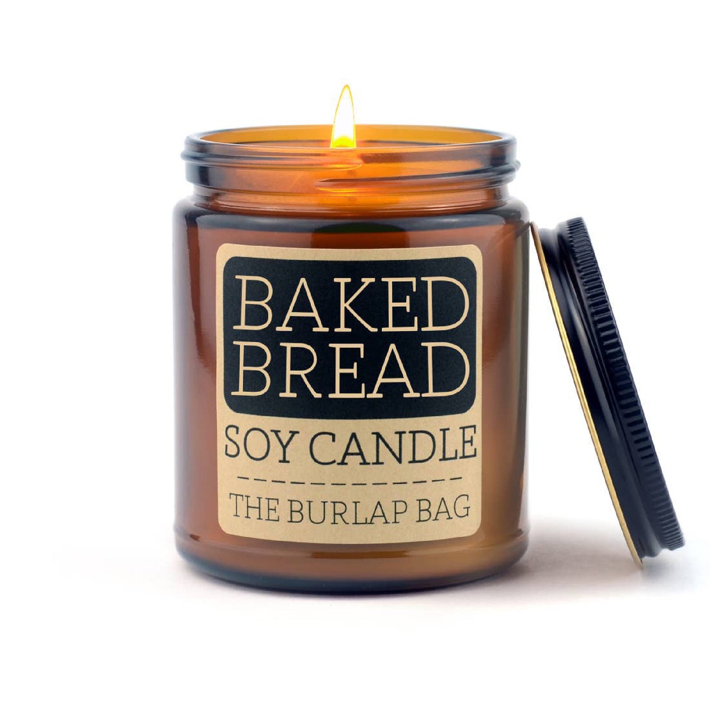 Burlap Bag Baked Bread Soy Candle