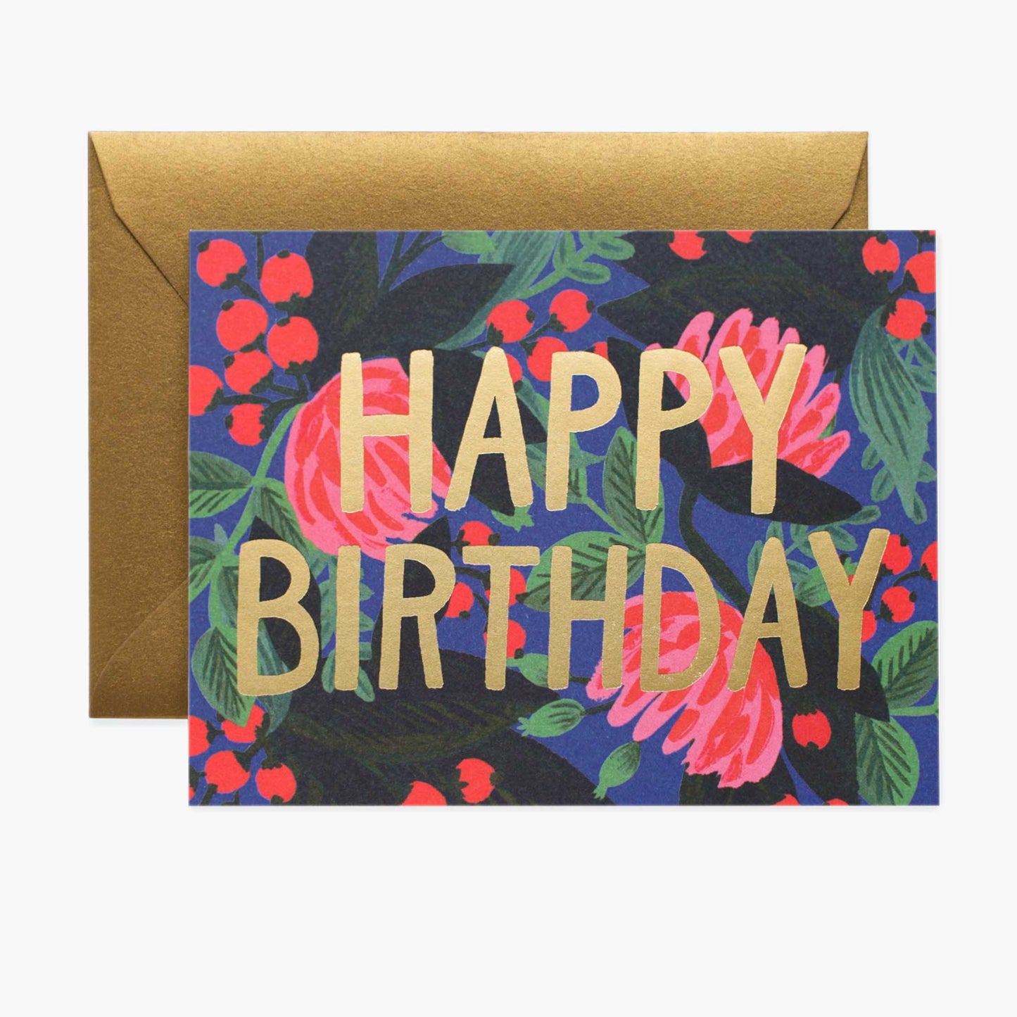 Floral Foil Birthday Card