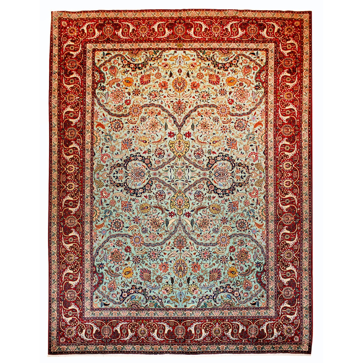 Tabriz Hand-Knotted Eslimi Rug