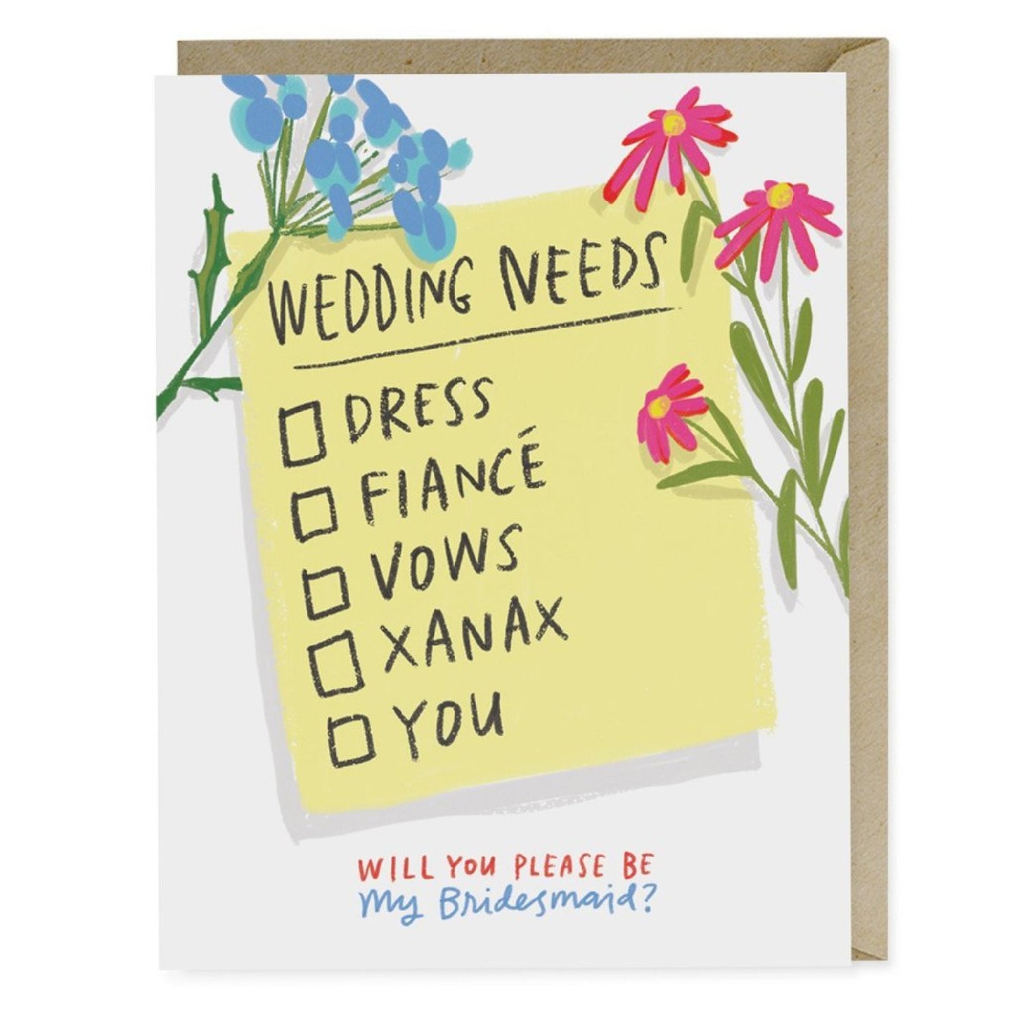 Bridesmaid Checklist Card