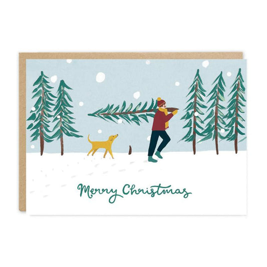 Woody Christmas Tree Card