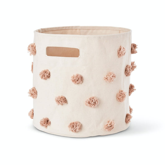 Rose Pink Pom Pom Basket